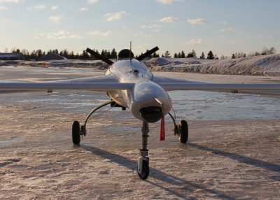 AU-450 Banshee UAV drone in the field